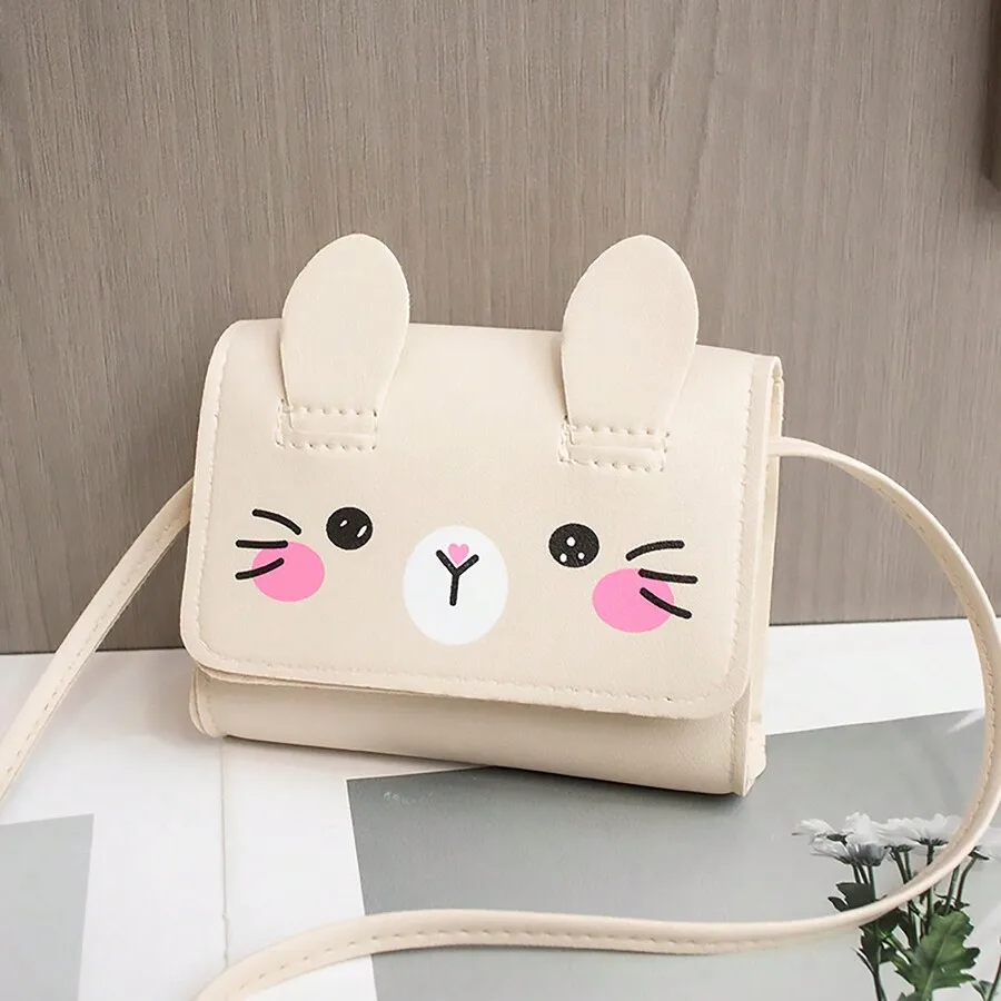 

Cute Animal-Face Mini Crossbody Bag for Girls, Soft Faux Leather Shoulder Purse with Adjustable Strap
