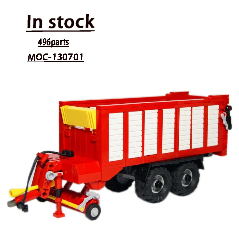 MOC-130701 ใหม่ฟาร์มรถตักสินค้าบล็อกอาคารรุ่น 496 ชิ้นส่วน MOC สร้างสรรค์เด็กวันเกิดบล็อกตัวต่อของเล่นของขวัญ