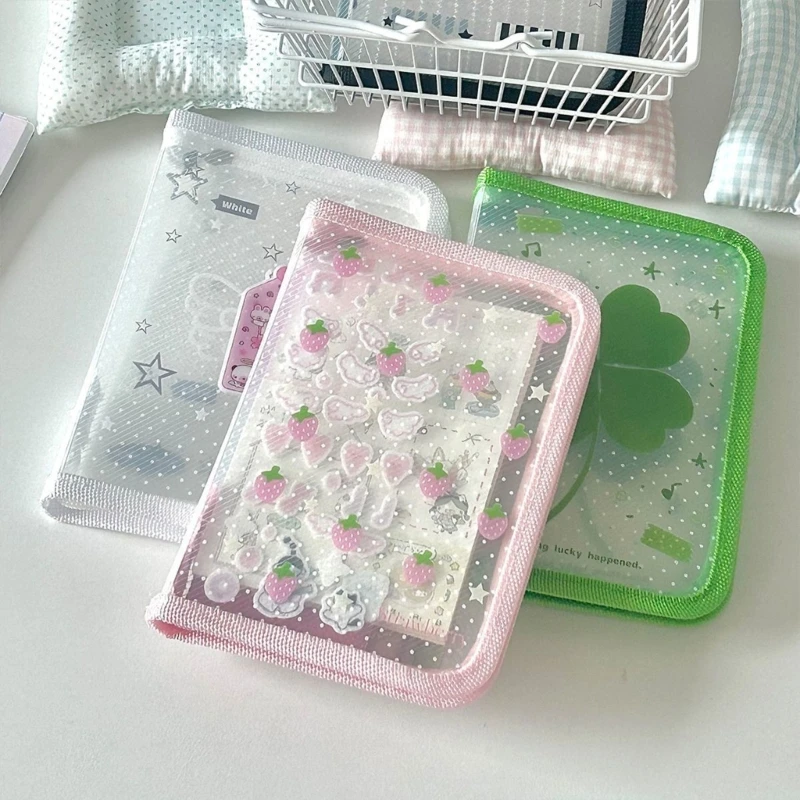 Y5LB Small Receipt Case 16X12cm File Organiser Bag Clear Document Organiser Pouches Zippered Closure for Office School