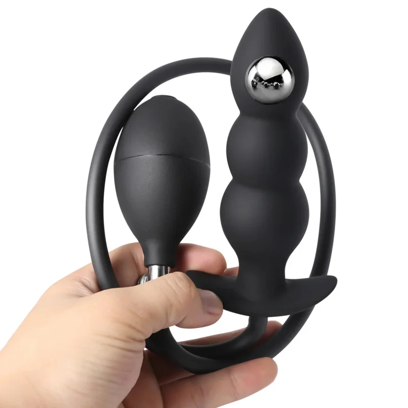 Aufblasbare Anal Metall Ball Plug Sex Spielzeug Für Männer Frauen Riesigen Ass Butt Dilatator Prostata-massagegerät G-punkt Stimulator
