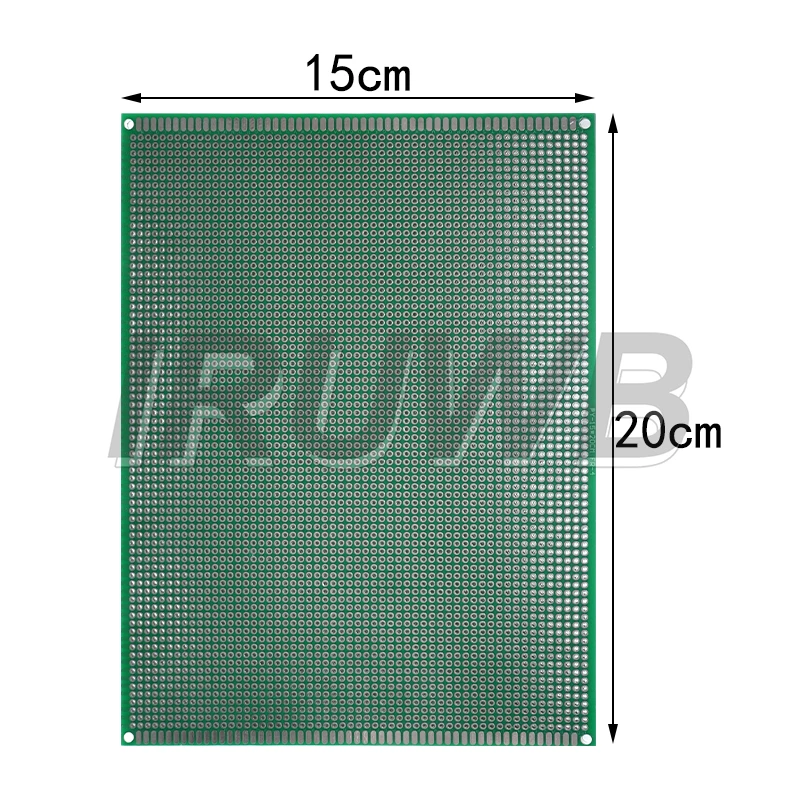 1PCS 15x20cm PCB Prototype Board Double-sided Protoboard Universal Circuit Boards Green Fiberglass Plate DIY