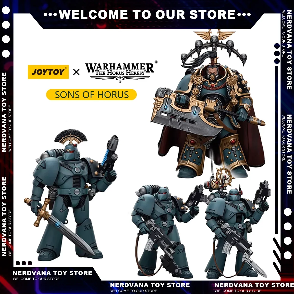 [IN STOCK] The Horus Heresy 1/18 Anime Model JOYTOY Warhammer 40K Sons of Horus Tactical Squad Action Figures Christmas gift