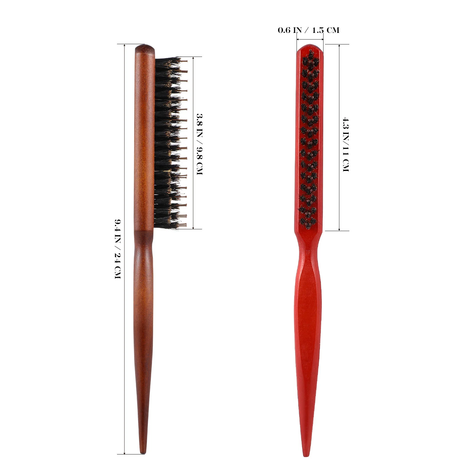 Hair Teasing Comb Combs Soft Bristle for Women Pointed Tail Hairdressing Wooden Handle Bristles Wool