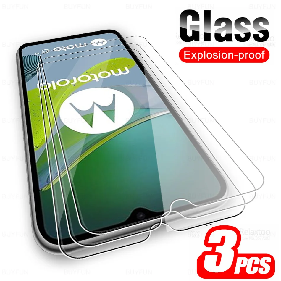 3Pcs Tempered Protective Glass For Motorola Moto E13 4G Moto Rola MotoE13 MotoE 13 E 13 13E 2023 6.5inch Armor Screen Protector