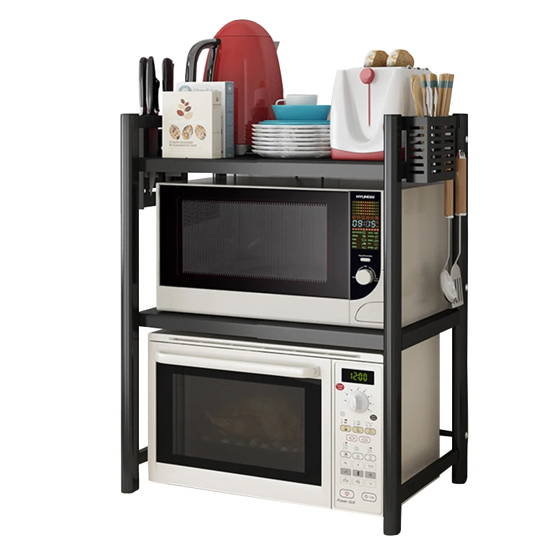 

Wrought Iron 2 Tier Kitchen Storage Oven Rack for Microwave Microwave Oven Rack/shelf