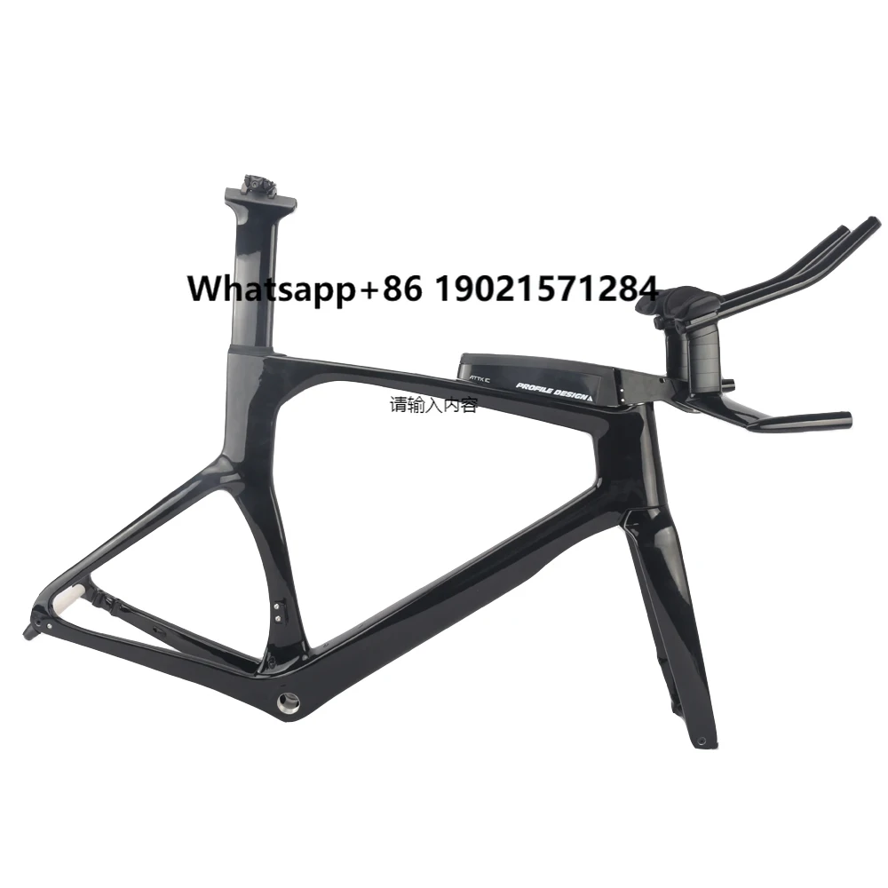 

Winowsports Carbon Fibre TT Frame Disc Brake Aero Road Bicycle Carbon Time Trial Bike Triathlon Frameset With Seatpost