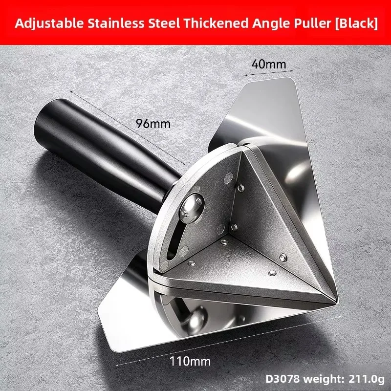 Self-Locking Adjustable Corner Clamp, Thickened Stainless Steel, Wall-Friendly Angle Trim Hand Tool