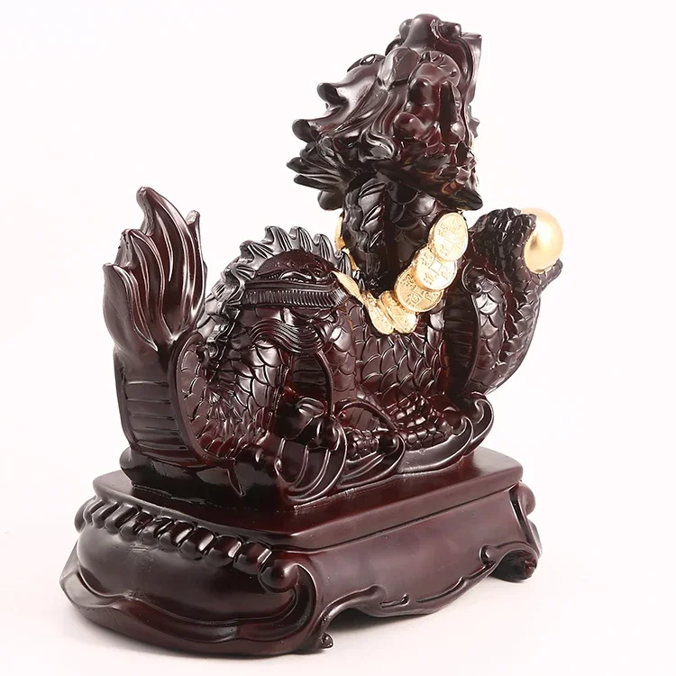 Chinese Style Removable Dragon Piggy Bank Decorations Resin Living Room Entrance Home Decoration Domestic