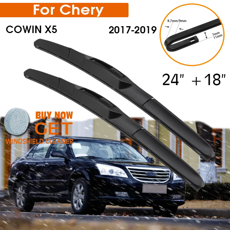 Car Wiper For Chery COWIN X5 2017-2019 Windshield Rubber Silicon Refill Front Window Wiper 24