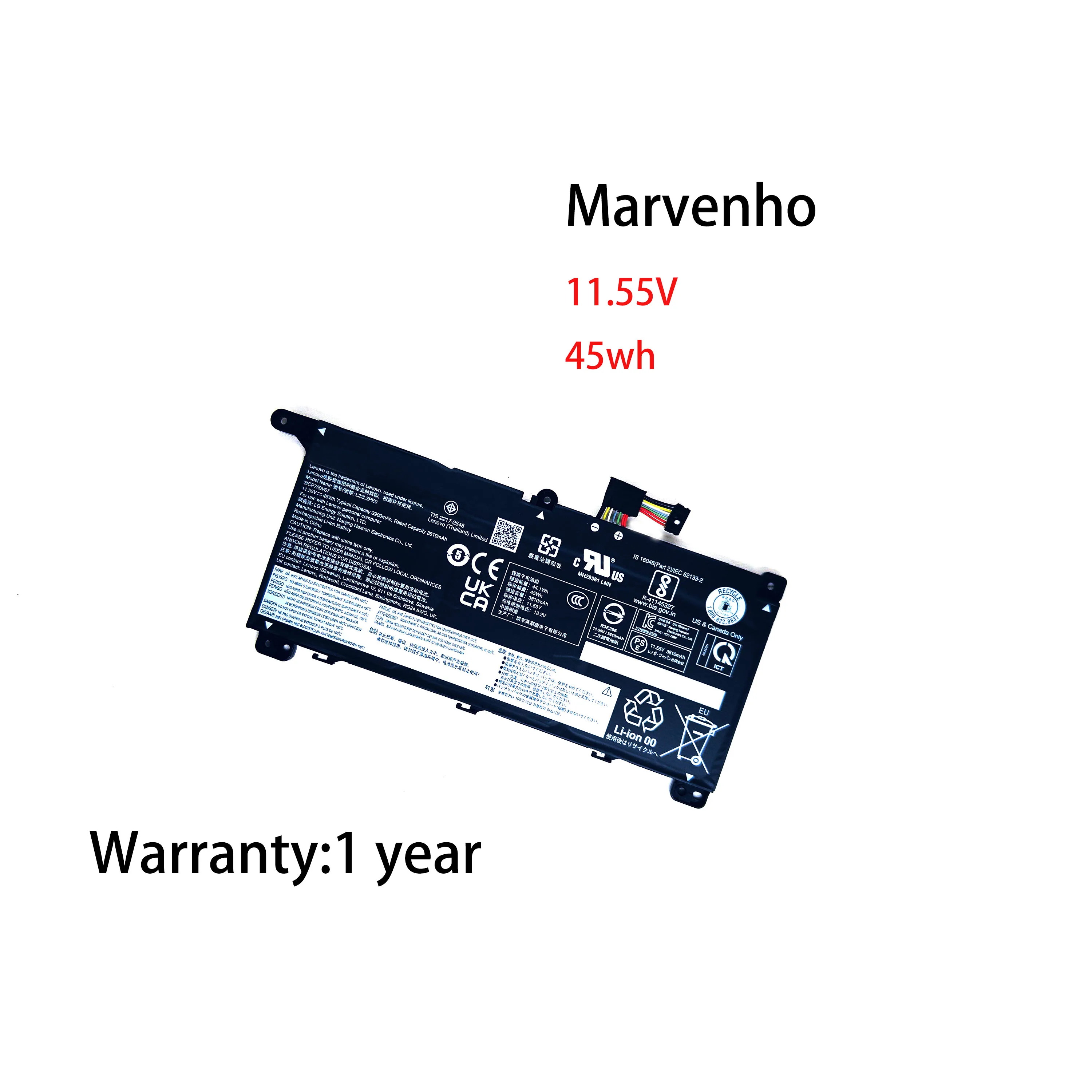 Marvenho New 11.55V 3900mAh 45WH  L22L3PE0 L22B3PE0 L22M3PE0  Laptop Battery for Lenovo ThinkBook 14 Gen 6
