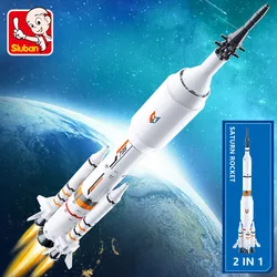 Sluban Building Block Toys Saturn/Long March Rocket 167PCS Model Bricks B0735 Compatbile With Leading Brands Construction Kits