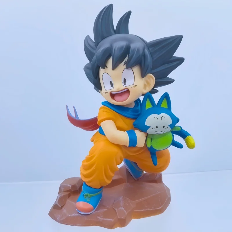 Dragon Ball Young Goku & Puar Character Figure Collectible Model Statue for Anime Fan Desktop Decor Table Ornament Gift