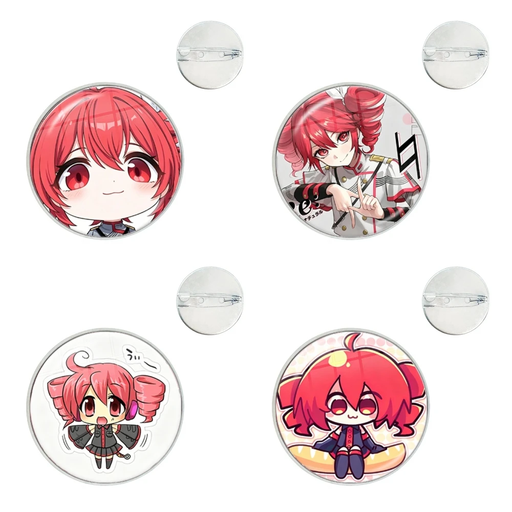 Kasane Teto Cute Anime Girl Pin Funny Glass Dome Brooches Shirt Lapel Bag UTAU Virtual Singer Badge Pins