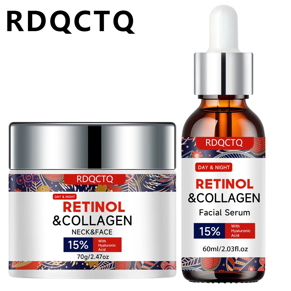 Retinol Collagen Serum with 15% Hyaluronic Acid - Intense Hydrating & Overnight Recovery Formula for Daily Skin Care