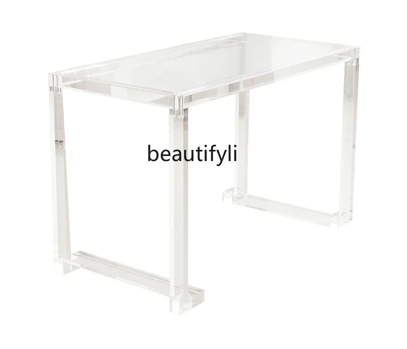 

Acrylic transparent table suspended dining table simple modern light luxury small apartment restaurant, desk