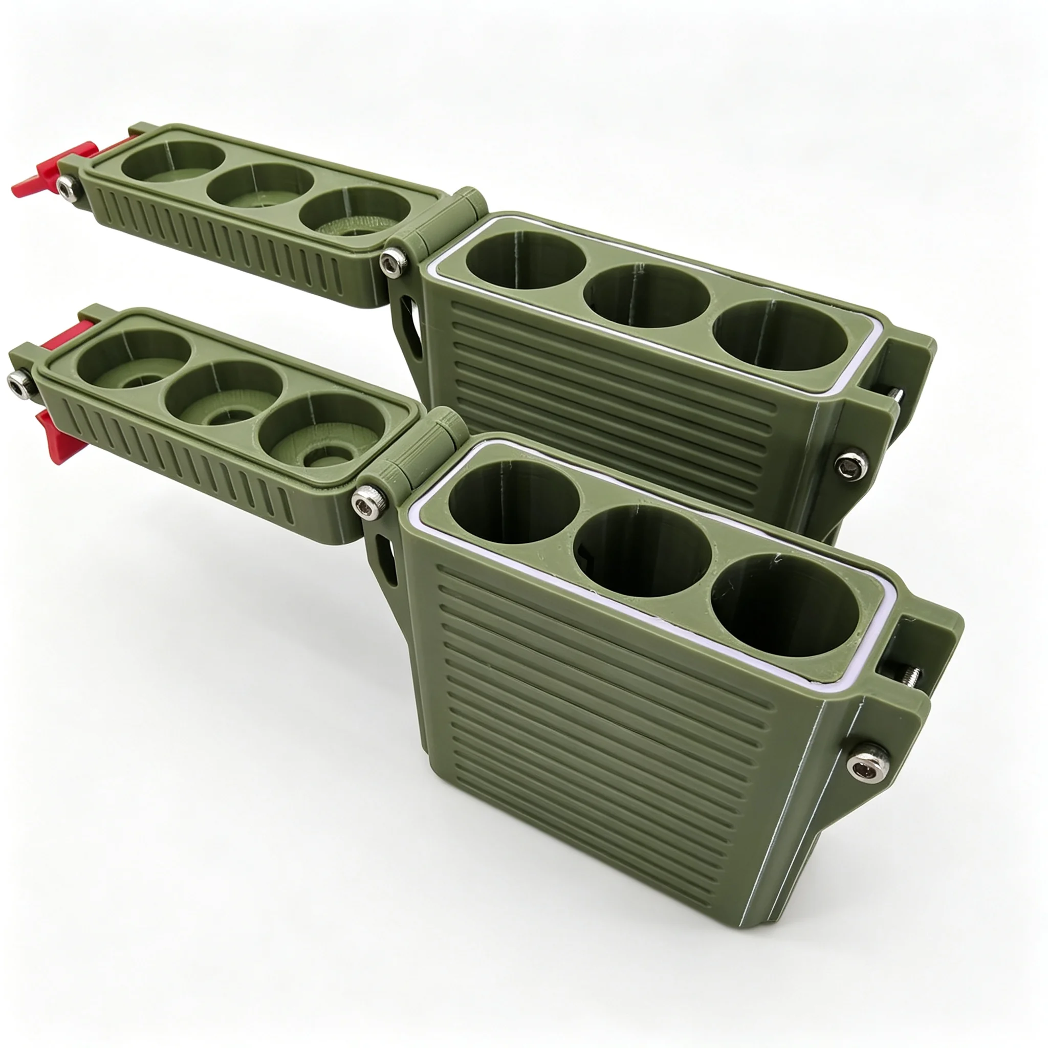 Waterproof 18650 21700 Battery Storage Box Outdoor Flashlight Battery Holder Case for Camping Emergency Portable