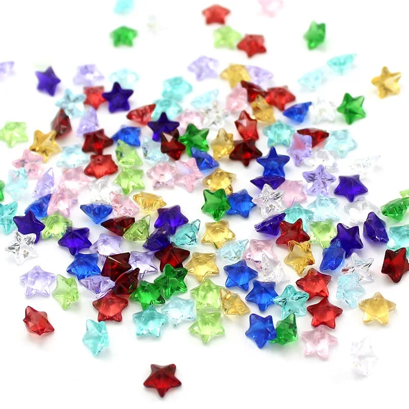 240pc/lot 4mm Star Birthstone Floating Locket Charm Colorful Beads Fit for Living Locket Pendant Jewelry Makings