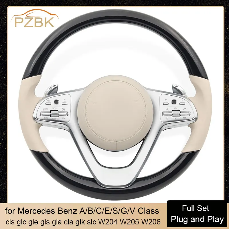 

Car Steering Wheel Peach Wood Assembly for Mercedes Benz Maybach W190 W205 W166 W167 W177 W217 W222 W223 W257 cls glc gle gls