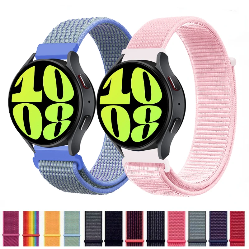 20mm 22mm Nylon Strap for Samsung Galaxy Watch 7/6/5/4/3 40mm 44mm Huawei Watch GT6-5-4 Bracelet Wristband For Amazfit Bip 6-5