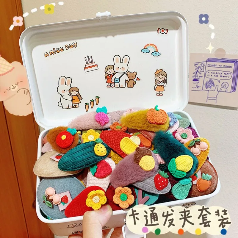 10 Stück/Set 2026 Neue Koreanische Süße Herbst-Winter Haarspangen Weiche Cord-Haarklammern ohne Haarbeschädigung für Kleinkind-Mädchen Haaraccessoires