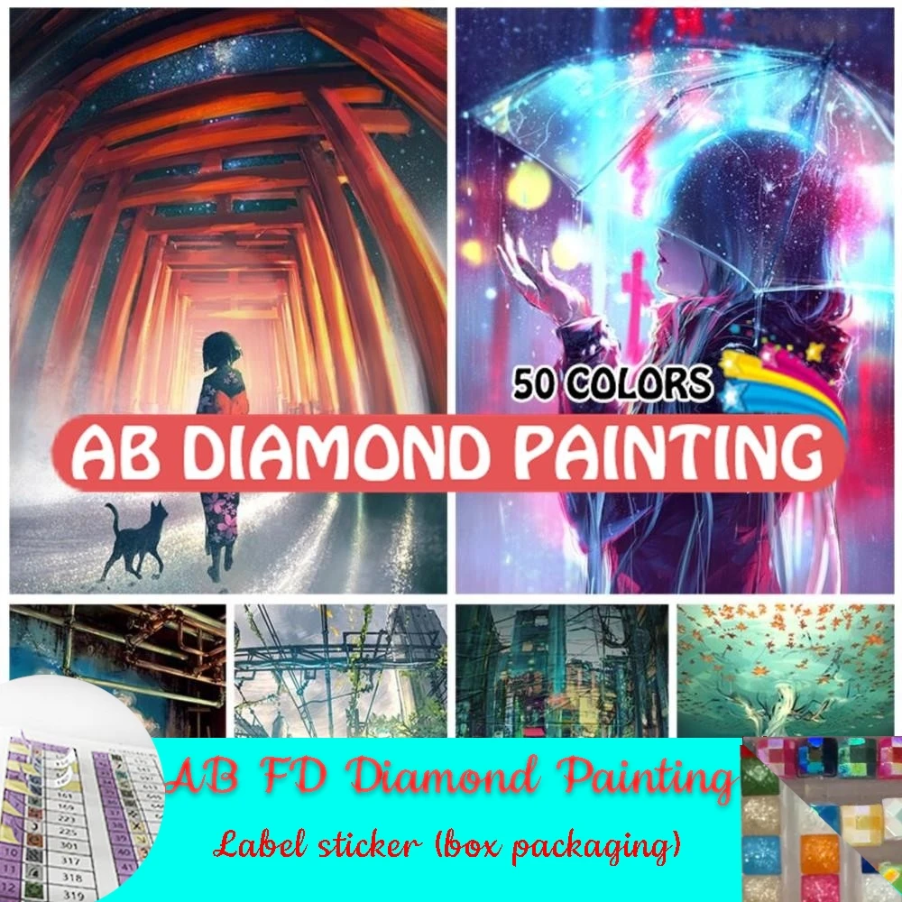 Modern Girl AB FD Diamond Painting DIY Full Drill Kit Diamond Art New Serie Cross Stitch Handicrafts Home Decor Creative Hobbies