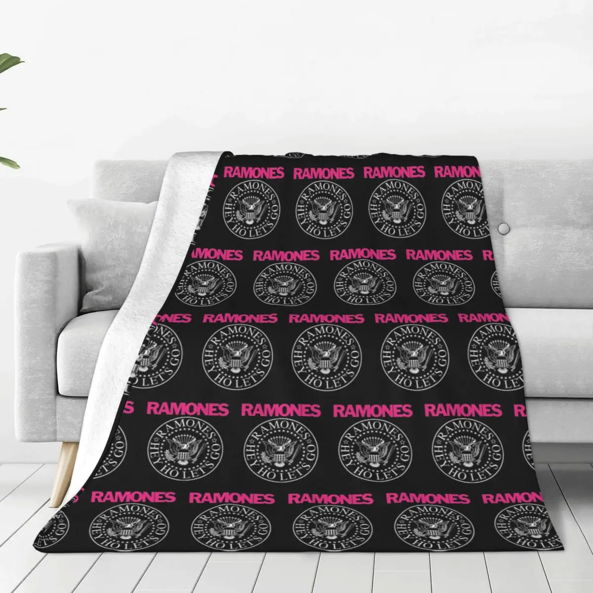 The Ramone Merch Blankets Flannel Portable Sofa Throw Blankets For Home Bedroom Outdoor Throws Bedspread Quilt