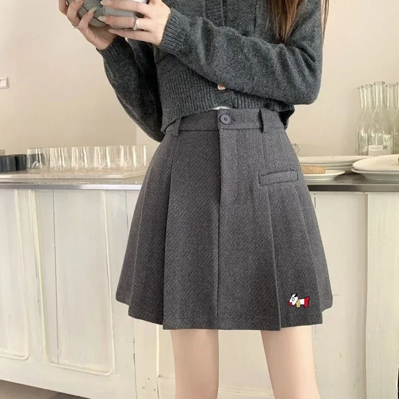 Spring Golf Wear Women 2025 New Korean Golf Skirt Fashion Casual Pleated Skirt High Waist A-line Skirt Pants Women Golf Clothing