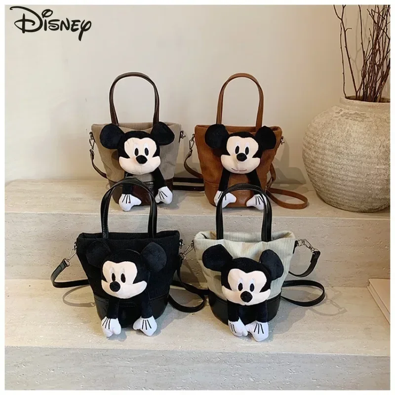 

Mickey New Women's Bucket Bag Fashion High Quality Women's Handbag Cartoon Large Capacity Shopping Multi Functional Storage Bag