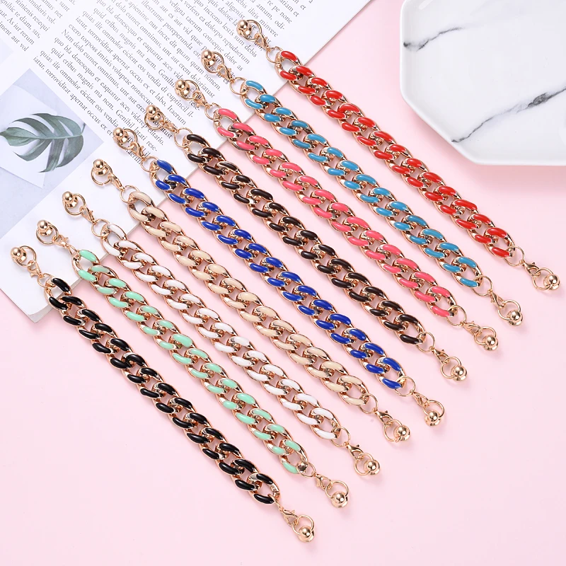 New Mixed Color Anti-Fall Plastic Chain Phone Lanyard For DIY Women Jewelry Mobile Phone Chain Strap Hanging Chains Accessories