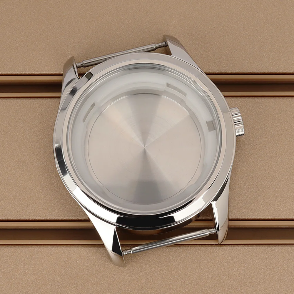 

Silvery 42mm NH35 Watch Case Stainless Steel Waterproof For Seiko NH35 NH36 NH34/38 4R36 Movt 34.5mmDial Watch Accessories Parts