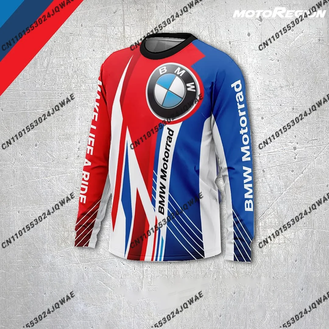 

New American Summer BMW Long Sleeved Shirt Men And Women Oversized Breathable Quick Drying Motorcycle Racing Suit T-Shirt