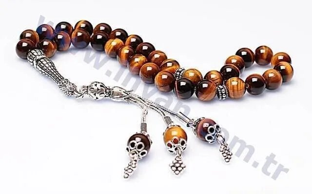 IQRAH Tiger Eye Stone Rosary (925 carat Silver)