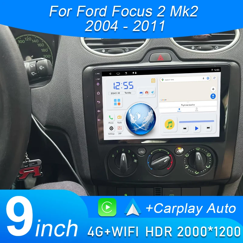 

Android 15 Car Radio For Ford Focus 2 3 Mk2/Mk3 2004-2011 Multimedia Video Player GPS 4G WIFI Carplay Auto Stereo RDS Head Unit