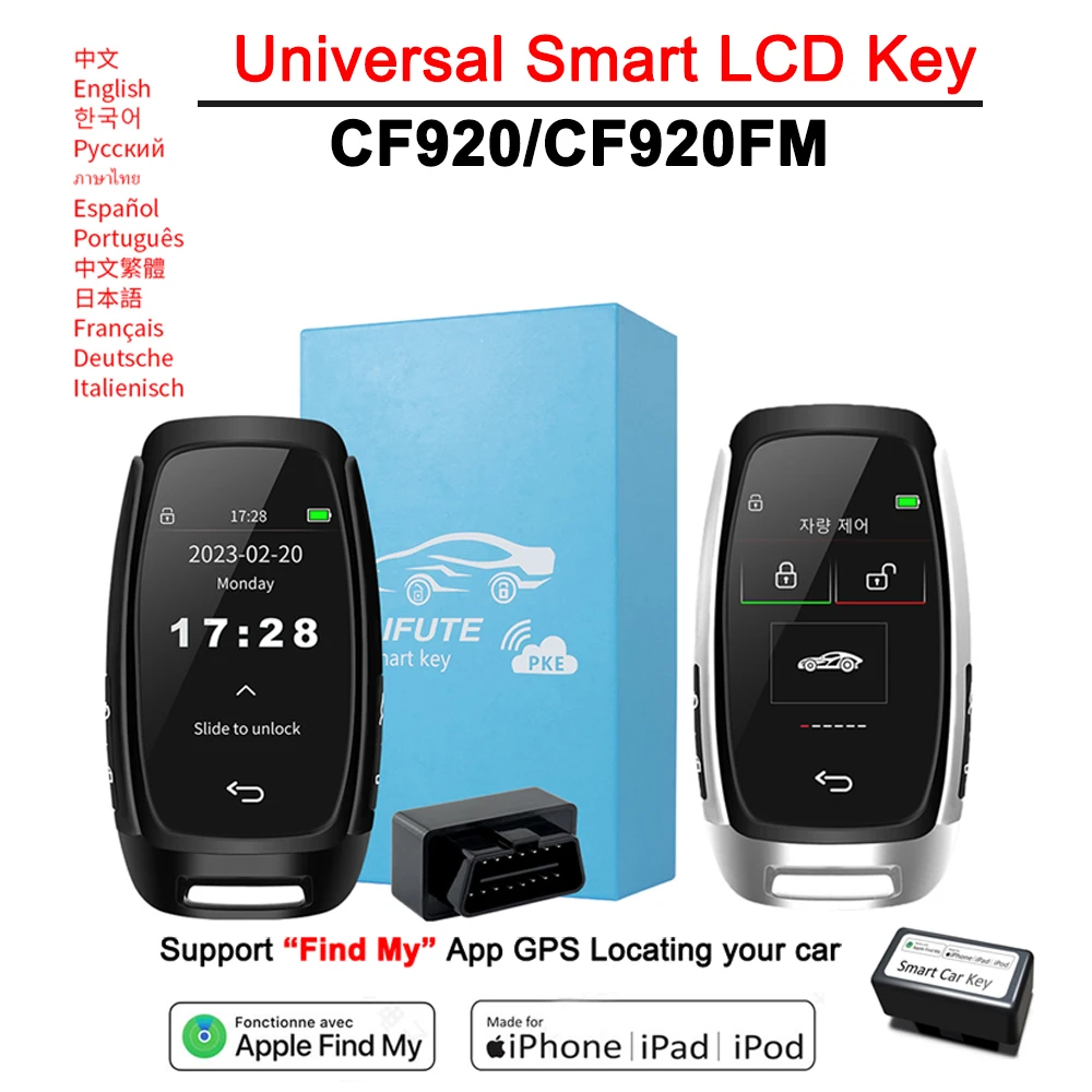 

CF920 Modified Smart LCD Car Key Keyless Comfortable PKE Entry For BMW Audi Ford Hyundai Kia Porsche Toyota Universal Remote OBD