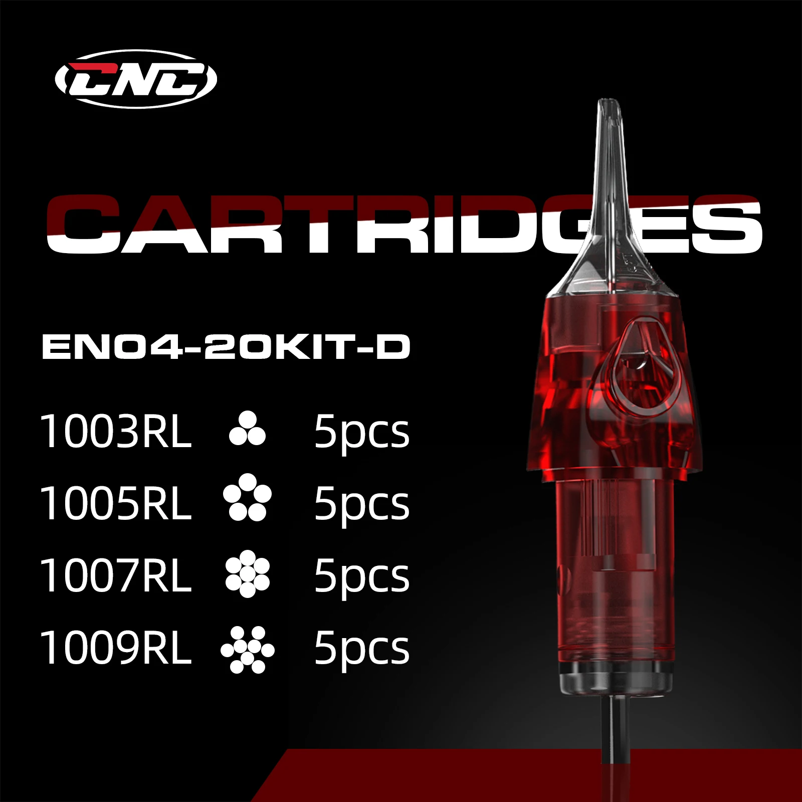 CNC 20 multi combination experience needles RL/RM/RS 0.30/0.35mm disposable safe red needle art tattoo supplies