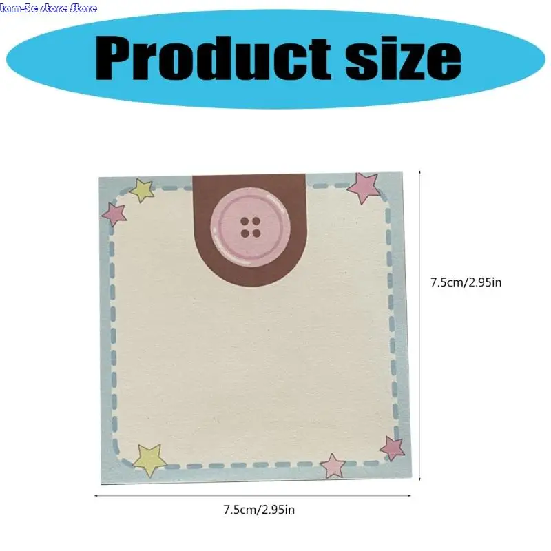 D0UA Cartoon Note Pad 75x75 см. 50 листов переработанные бумаги Memopad маленькие блокноты