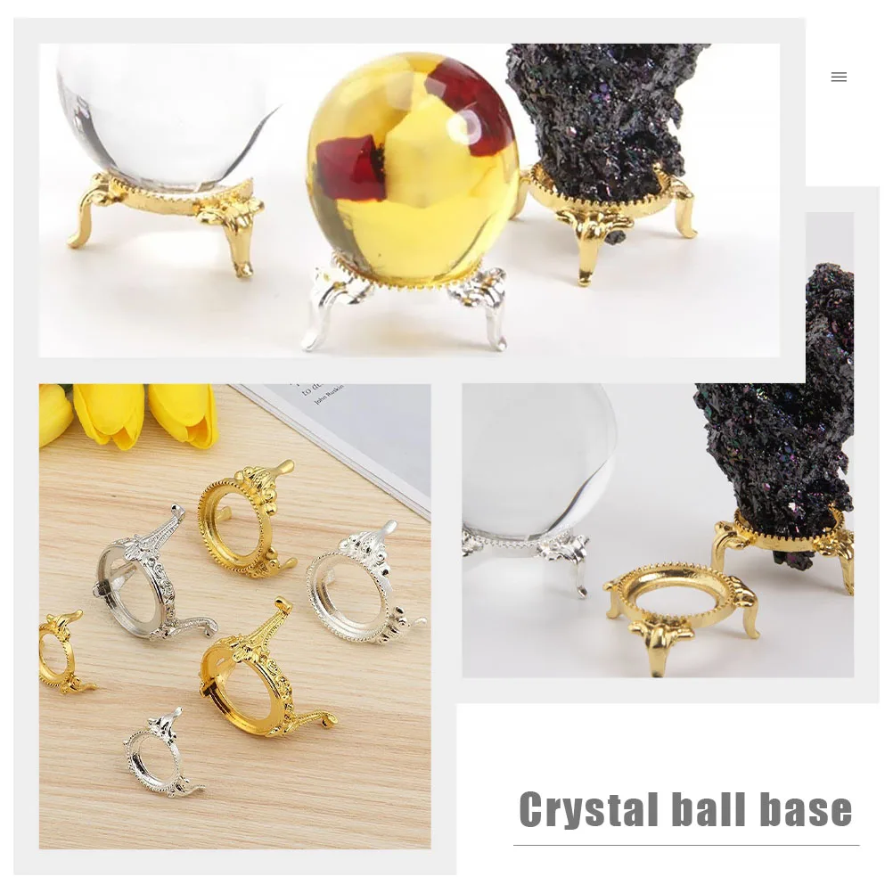 

Crystal Ball Stand Alloy Holder Premium Material Exquisite Design Wide Usage Home Decoration Storage Base