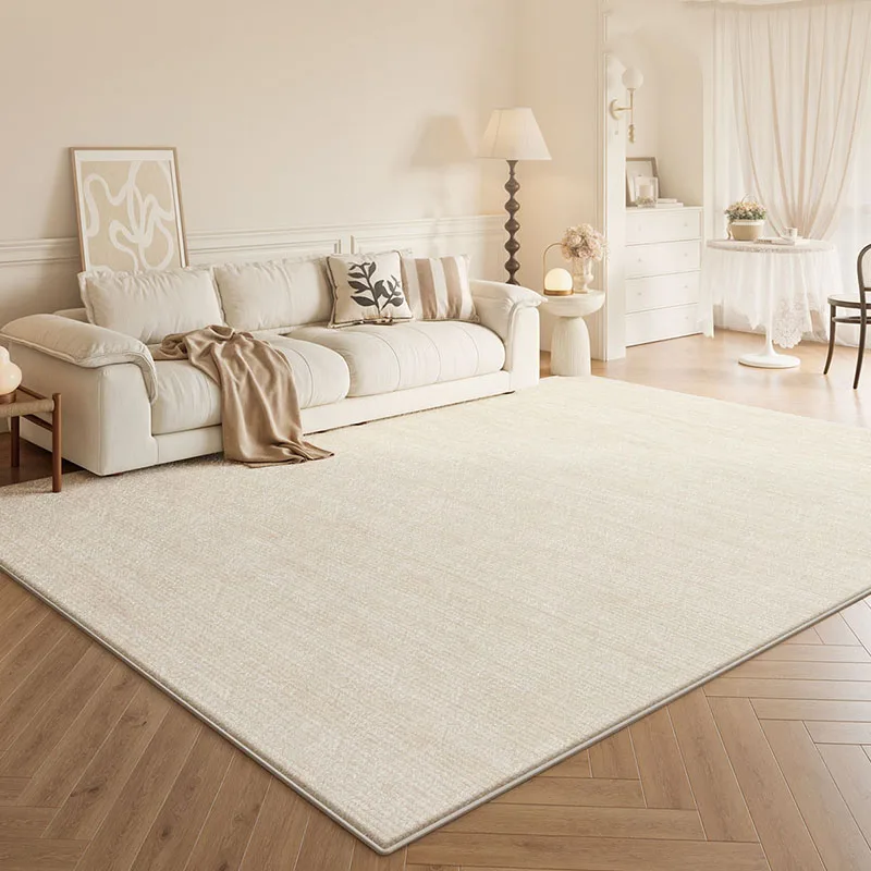 Japanese Style Minimalist Living Room Carpet Cream Style Modern Large Area Rug Soft Plush Floor Mat for Coffee Table Bedroom Rug