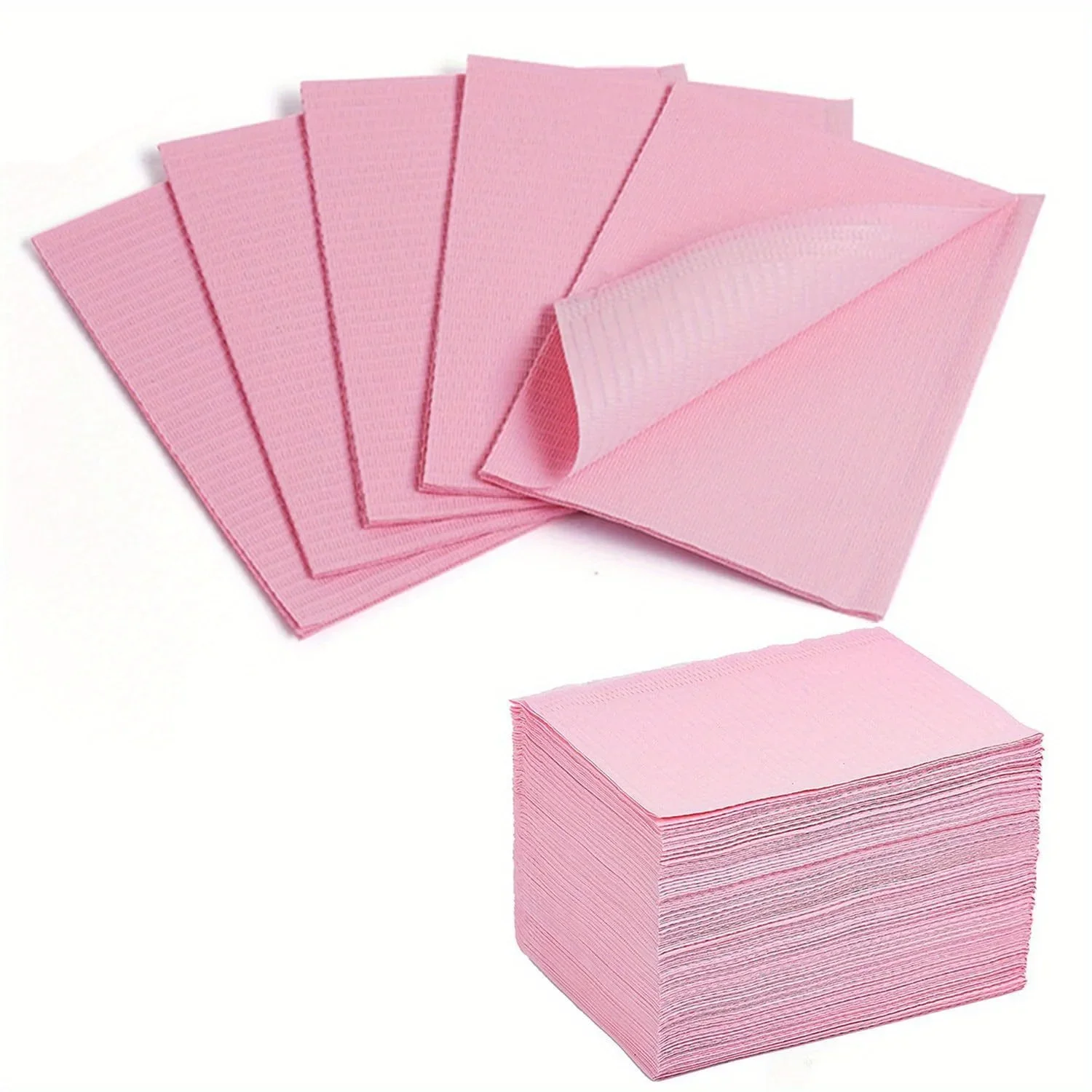 Disposable Nail Mats: 50Pcs Pink Fordable Nail Paper Towels for Table Acrylic Nail Practice Sheet Nail Art Table Mats Clean Pads