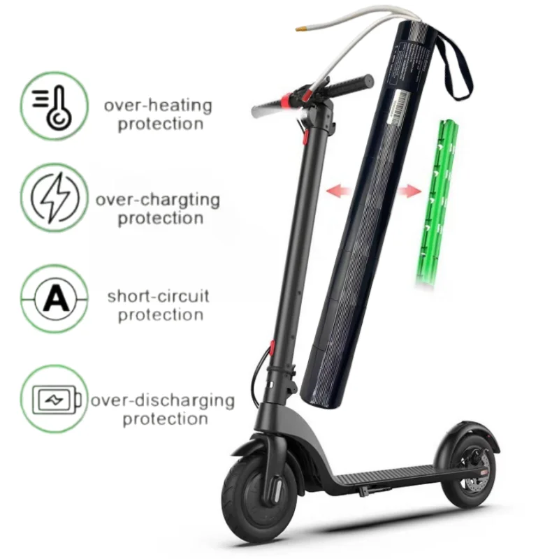 بطارية سكوتر كهربائي قابلة للطي من ألياف الكربون 24 فولت