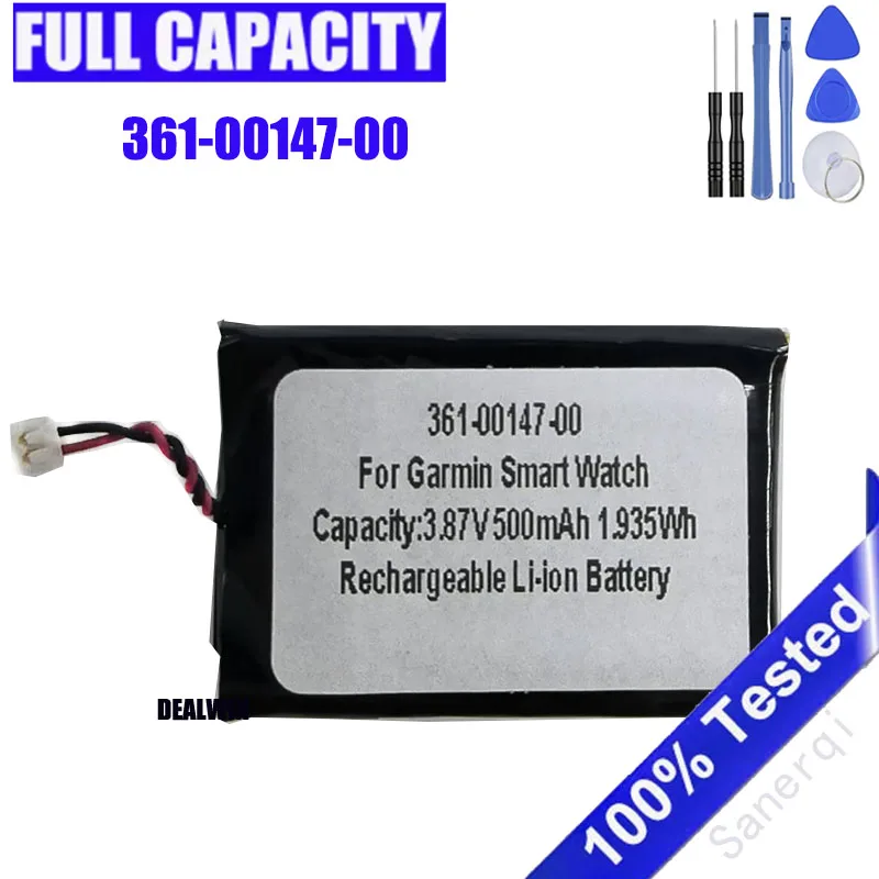 500mAh GPS Watch 361-00147-00 Battery for Garmin Enduro / Enduro 1 + Tools