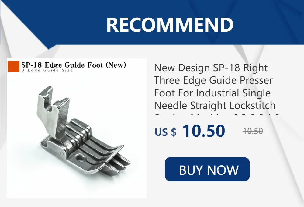 3 PCS MT-18 Presser Foot Fit All Industrial Lockstitch Sewing Machine Accessories For JUKI BROTHER SINGER Single Needle