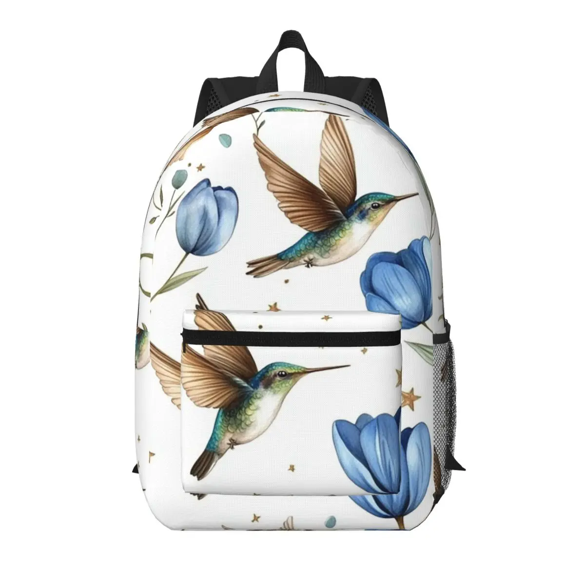

Tulips And Hummingbirds Student Backpack School Bag Hiking Travel Daypack for Boys Girls Bookbag Shoulder Bags