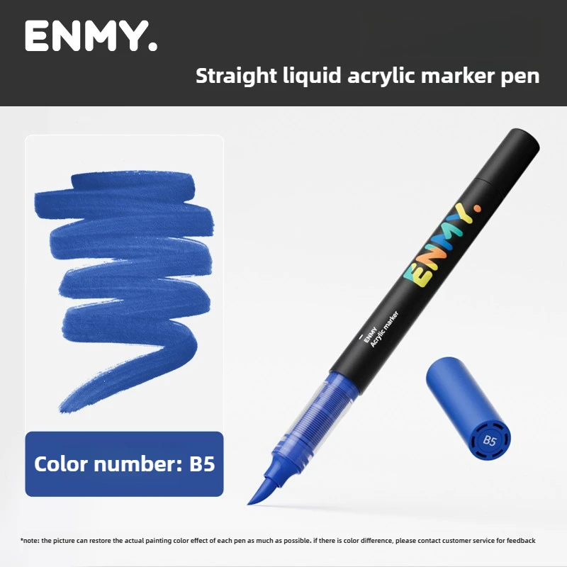 

ENMY 1 PC 60 Colors Direct Liquid Acrylic Markers Soft Tip Non-Transparent Blendable Art Markers School Supplies Stationery
