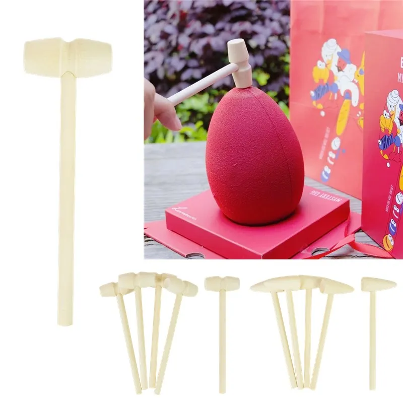 5/10pcs Mini Wooden Hammer Mallet Cake Demold Tool Jewelry Making Crab Lobster Seafood Cracker Balls Toy Kid Pounding Wood Craft