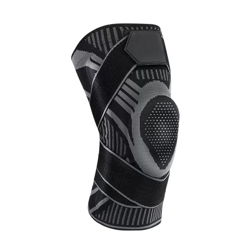 Wholesale Sports Compression Knee Brace Sleeve Support for Running Sports With Silicone Pad and Knee Support