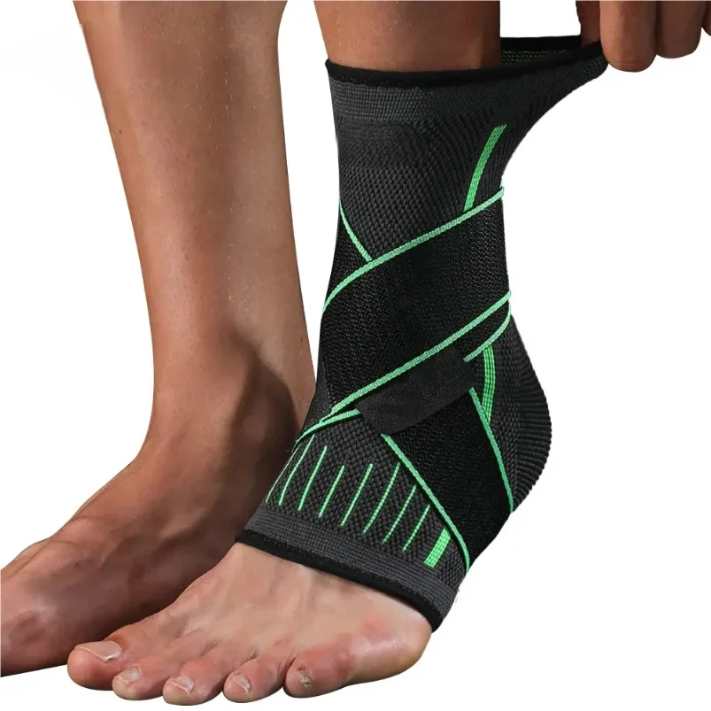 

1 Pcs Ankle Brace Compression Sleeve, Adjustable Ankle Support Strap for Sprained, Plantar Fasciitis, Injury Recovery, Running