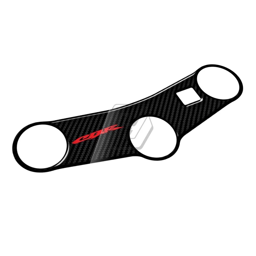 Untuk Honda CBR600 2003-2004 Stiker Garpu Depan Sepeda Motor Stiker Sepeda Motor Pembela Triple Yoke Atas Tampilan Karbon 3D