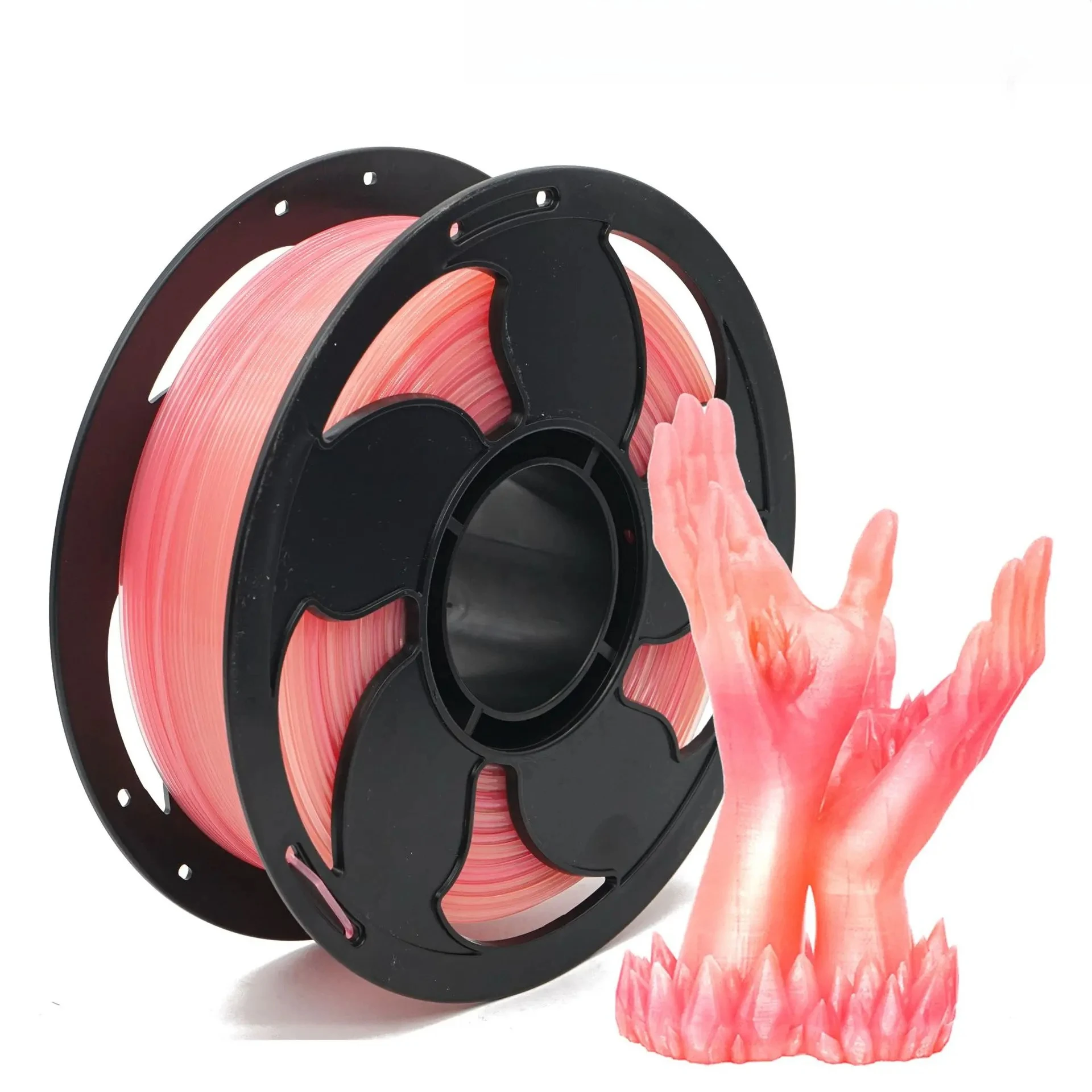 

PLA Silk 3D Printer Filament 1.75mm 1KG Shiny Gradient Color Dual-Tone Transparent PLA Material for High-Speed FDM Printing