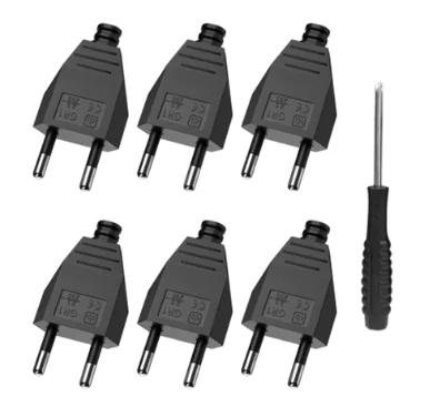 4/6/8 stücke EU Stecker Adapter Männlich Weiblich Montage Buchse Stecker 250 V Schuko Netzkabel Verdrahtete elektrische Buchse mit Schraubendreher